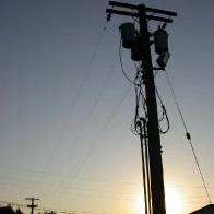 Telephone Poles at Sunset