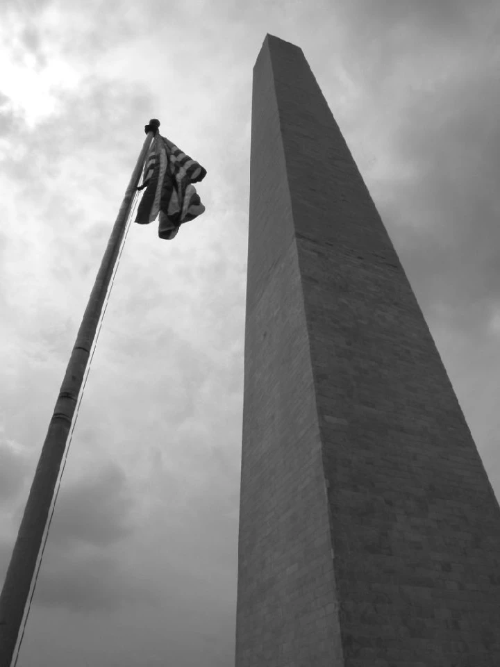 Flag and Washington Monument