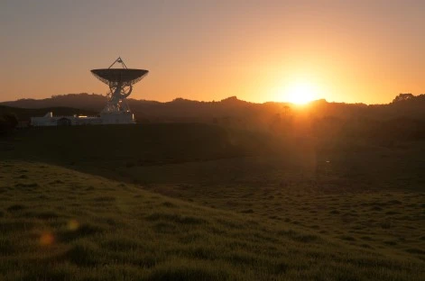 Dish, sunset