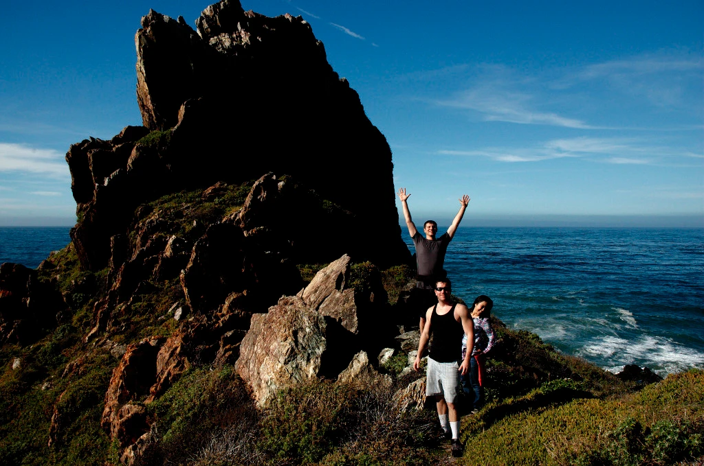 Kim, Brian, and Matt at Big Sur