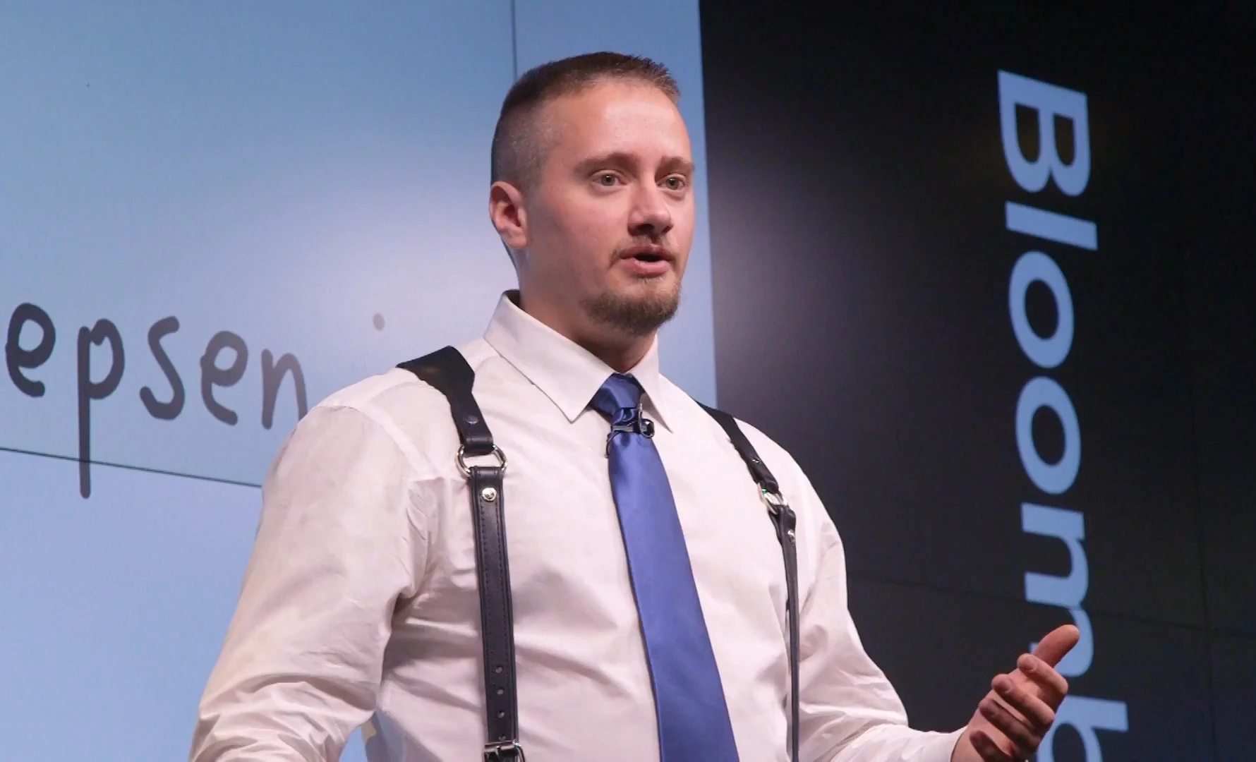 Kyle presents a talk at Bloomberg's offices in London